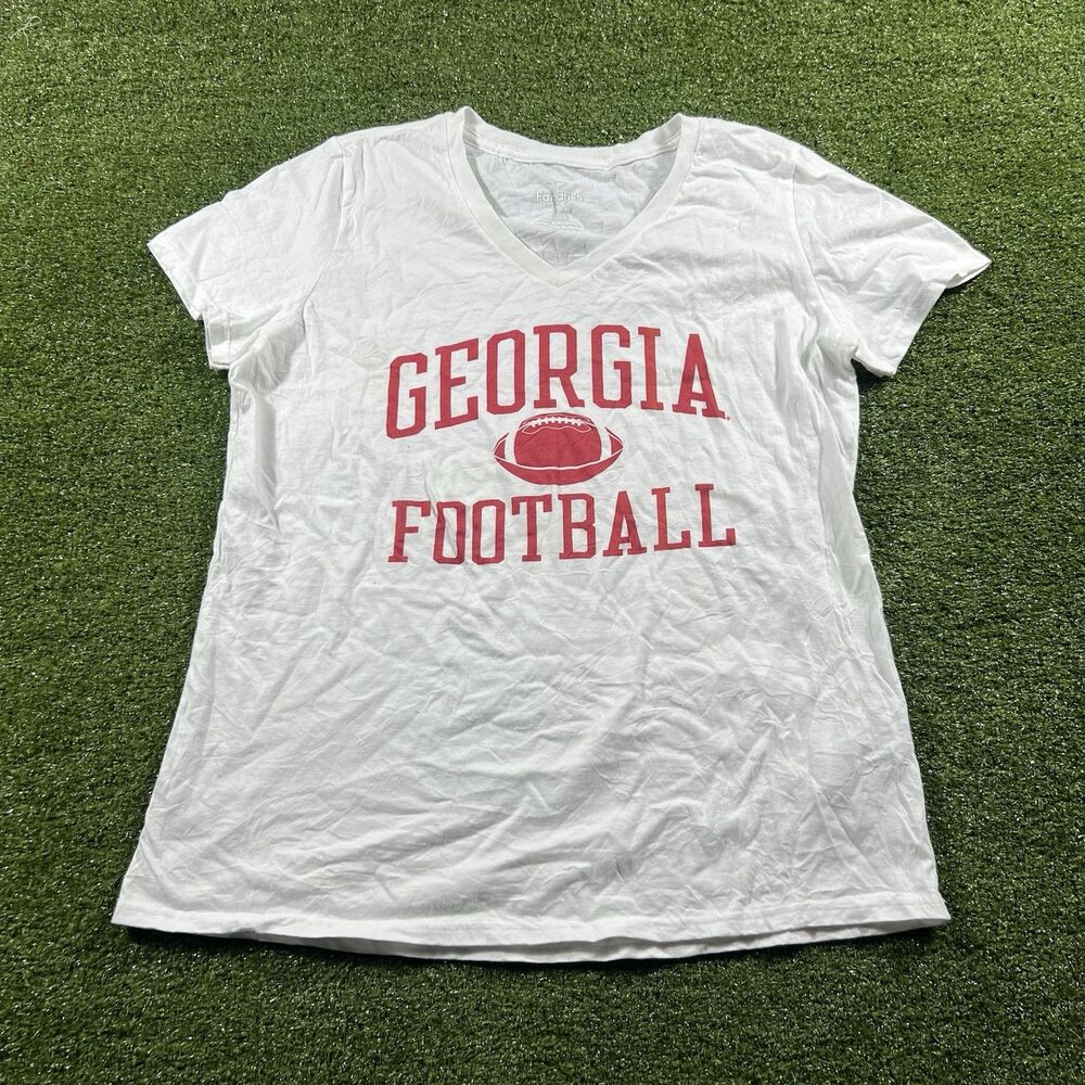 Fanatics T-Shirt Womens Size L White Georgia Football NWOT